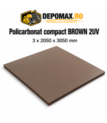 Policarbonat compact Brown 2UV 3 x 2050 x 3050 mm